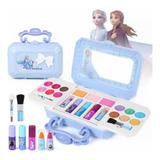 Mala Kit Maquiagem Infantil Batom Sombra Frozen Elsa Anna