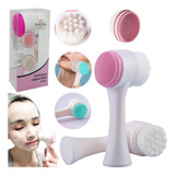 Escova De Limpeza Facial 2 Em 1 Com Esponja Massageadora