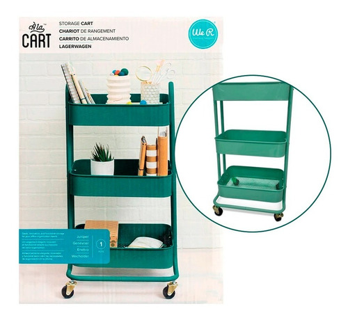 We R Cart Storage Juniper | Carrito Organizador Verde Ruedas