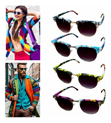 Lentes Gafas De Sol Polarizado Hipster Moderno Retro Colores