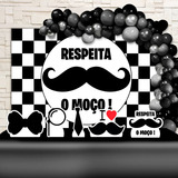 Kit Decoração De Festa Infantil Bigode Respeita O Moço G