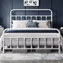 Base De Cama Metalica Matrimonial Blanco Yaheetech