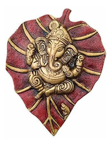 Charmy Crafts Metal Lord Ganesha En La Hoja, Articulo Para 
