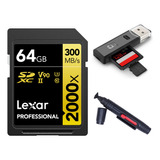 Tarjeta De Memoria Lexar 2000x V90, U3, Ush-ii, Sdxc,64gb