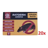 Ratoeira Cola Adesiva Pega Rato  C/ 20 Peças