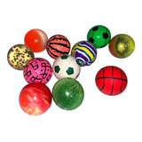 12 Pelota Loca Saltarina Chiclera Grande Bolo Botona 4cm