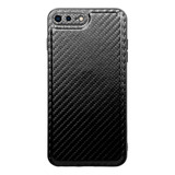 Capa Carbono + Porta Cartão Magnético Para iPhone 7 8 Plus 