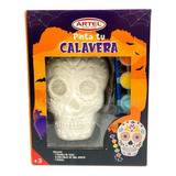 Figura Yeso Calavera + Pinturas Halloween