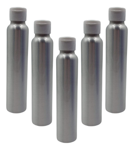 Botella Envase Aluminio 120 Ml Barberia Con Tapa Flip Top X6