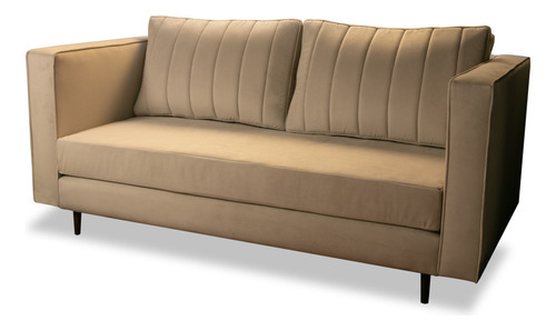 Sillon Sofa  3 Cuerpos Diseño En Chenille Vanilla Living