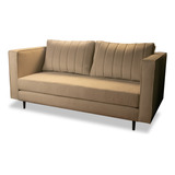 Sillon Sofa  3 Cuerpos Diseño En Chenille Vanilla Living