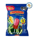 Vero Chupadedo Paleta Sabor Menta Eucalipto 30pz 600gr