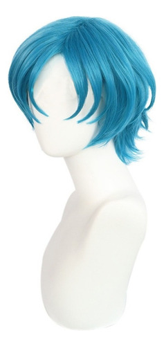 Peluca Corta Azul Para Cosplay De Sailor Mercury