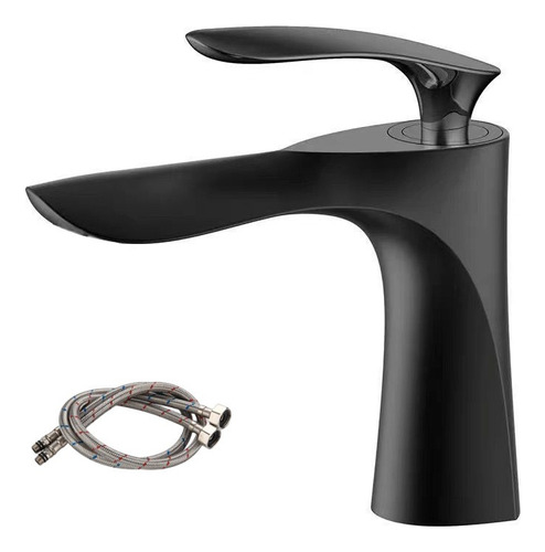 Grifo Para Baño Lavabo Llave Monomando Fregadero Negro Yesop