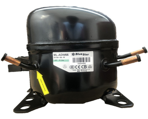 Motor Compresor De Heladera Bluestar 1/4 Hp R134a 165w