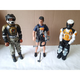 2 Figuras De Action Man Con Casco Y 1 De Rescate De Hasbro.