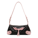 Bolso Bow Tie Chic Y2k, Bolso De Hombro Moderno En Colores C