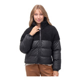 Campera Mujer Importada Corderito Puffer Bolsillos Abrigada