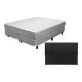 Combo Sommier Piero Queen Foam 190 X 160 + Respaldo Ecocuero