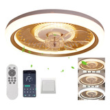 Ventilador Techo Luz Dimmable Moderno Led Con Control Remoto