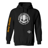 Sudadera + Playera Mod Harley Davidson Skull Logo Reflejante