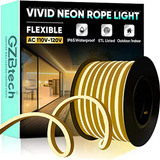 Tira De Luces Led Neon Flexible 66ft (blanco Cálido)