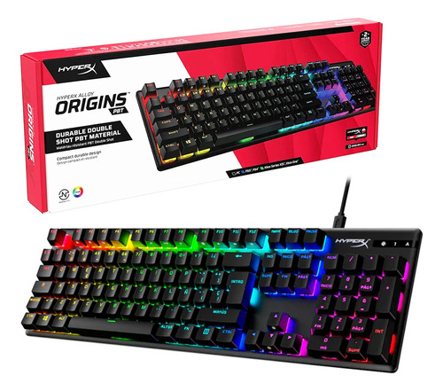 Teclado Mecánico Hyperx Alloy Origins Rgb Pbt Red Gamer