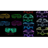 Lentes De Sol Luz Neon Led A Pilas Gafas Anteojos Luminoso Color Violeta