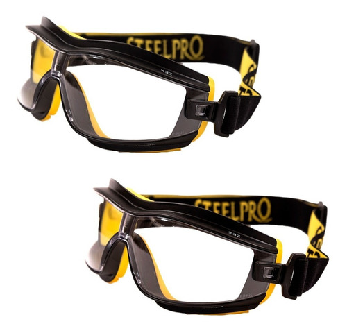 Pack De 2 Steel Pro Goggle Antiparra Zex Mica Clara