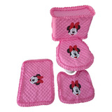 Joguinho Banheiro Minnie Kit Tapete Conjunto Caixa Acoplada 