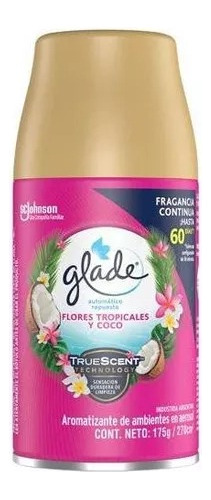 Repuesto Aromatizador Glade Flores Tropicales Y Coco X 3 