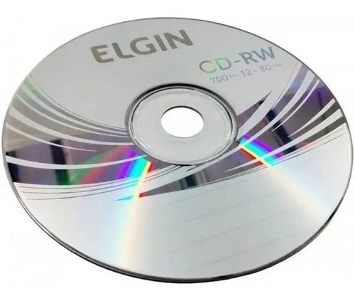 Cd Regravável Elgin 700 Mb Em Capa Cristal Slim Kit Com 30