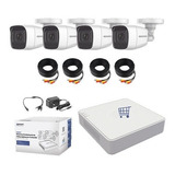 Kit Cctv 4 Cámaras 2mp Metal Con Micrófono / Dvr 1080p Lite