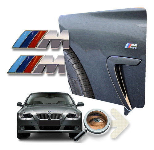 Par Insignias M Laterales Cromadas Para Bmw Tuningchrome