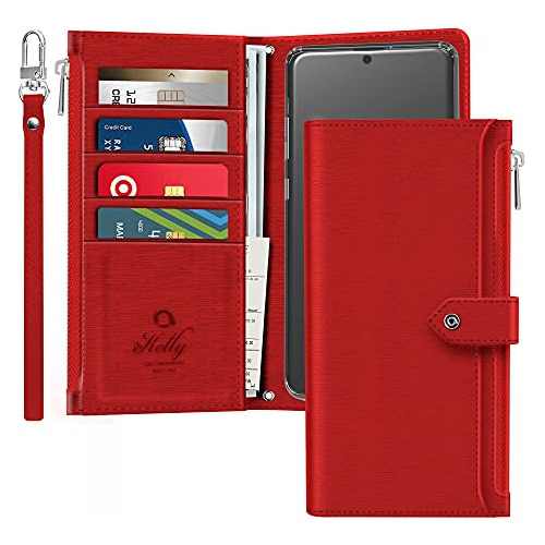 Funda Cartera Para Samsung Galaxy S10e Rojo Pu Piel Sint - 1