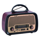 Radio Retro Vintage Diseño Am/fm Usb Nns