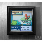 Pokemon- Charmander Gameboy - Cuadro Diorama 3d - Geek Frame