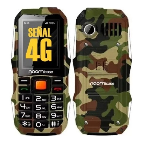 Telefono Celular 4g Liberado Naomi Np6800 Uso Rudo Camuflaje Nuevo!!