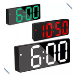 Relógio De Mesa E Parede Digital Led Com Data Alarme Cor Verde 110/220