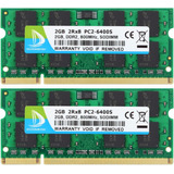 Memoria Ram 4gb Duomeiqi (2 X 2gb) 2rx8 Pc2-6300 Pc2-6400 Pc2-6400s Ddr2 800mhz Sodimm Cl6 1.8v 200 Pin Non-ecc U