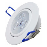 Spot Led Embutir Modelo Redondo 3w Direcionável Branco Frio