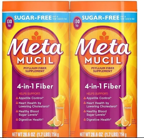 Metamucil Psyllium Sugar Free Fibra 754grs Pack 2 Importado