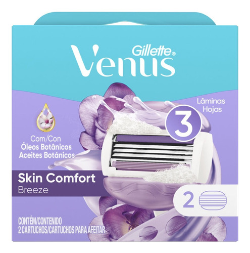 Cartuchos Para Máquina De Afeitar Gillette Venus Breeze 