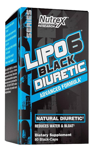 Lipo 6 Black Diuretic Nutrex 80 Capsulas Diuretico