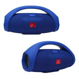Caixa De Som Boombox Bluetooth Alça Grande Kapbom 34cm Azul