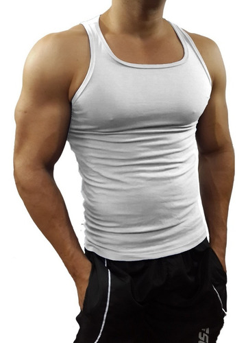 Camiseta Regata Masculina Tank Viscose Com Elastano