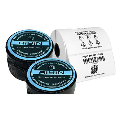 Aiyin 2 Rollos Etiqueta Térmica 4x2 102x51mm 100x50mm 1500etq Resistente a los Rayos Uv Al Agua Al Aceite y a los Arañazos Color Blanco | MercadoLibre