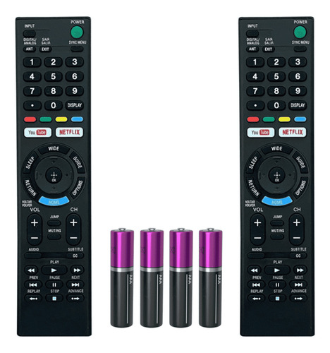 Kit 2 Controle Remoto Compatível Sony Smart Tv Rmt-tx300b