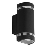 Aplique Bidireccional Curvo 2 Luces Negro Gu10 220v