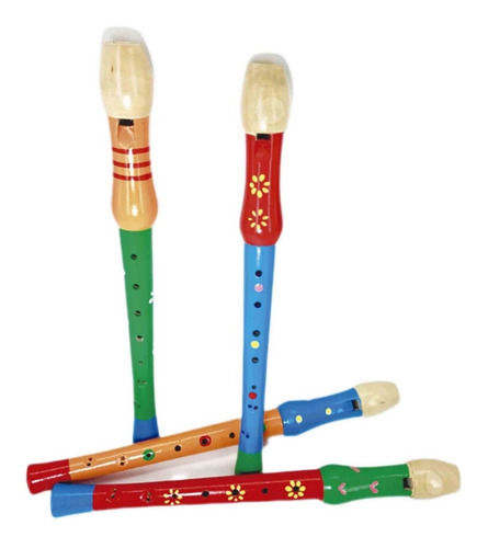 Instrumento Musical Flauta Dulce Madera Infantil Niños 
